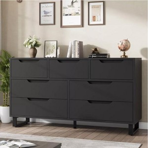 Nasitip 7-Drawer Dresser for Bedroom, 55" Wide Freestanding Horizontal Drawer with Storage, Wooden Closet Chest Storage for Home Office - 1 of 4