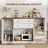 coucheta 58" Buffet Sideboard Cabinet with 2 Drawers & 4 Barn Doors,Modern Kitchen Cabinet with Storage,Wooden Buffet Table for Dining, Living Room - 4 of 4