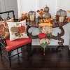 18"x18" Indoor Thanksgiving Plaid Pumpkins Applique Square Throw Pillow - Pillow Perfect - 4 of 4