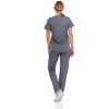 Hey Collection Women Scrubs Set 4-Way Stretch Mock Neck Top with Straight Leg Scrub Pants with Four Pockets - 2 of 4