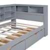 KTMBDW Daybed with 2 Drawers, Wooden Twin/Full Size Bed Frame with Storage Shelf and USB for Living Room, Bedroom and Guest Room - 4 of 4