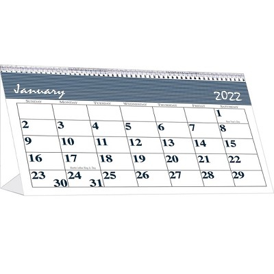 House of Doolittle 2022 4.5" x 7" Desk Calendar Bar Harbor Wedgewood Blue/Gray/White 3679-22
