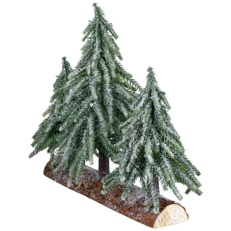 Northlight Frosted Downswept Pine Tree Trio Christmas Decoration - 11", 3 of 5