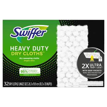 Swiffer Sweeper Heavy Duty Multi-Surface Dry Cloth Refills for Floor Sweeping and Cleaning - Unscented - 32ct
