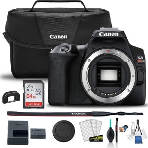 Canon EOS Rebel SL3/250D DSLR Camera (Black, Body Only) with Canon EOS Bag | Sandisk Ultra 64GB Card | Clean and Care Kit - 1 of 4