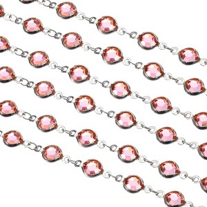 Unique Bargains Brass Bulk Smooth Decoration Rhinestone Chain for Jewelry Making DIY - 1 of 4