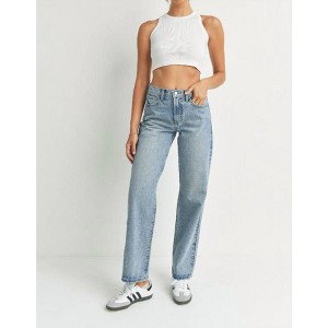 Women's Relaxed Straight Denim - JUST BLACK DENIM - 1 of 4