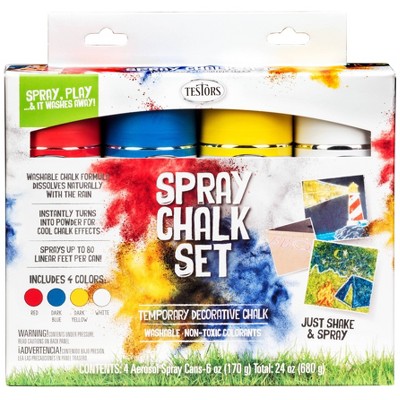 As Seen on TV 6oz Testors Spray Chalk Set - Primary