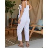 Women's Linen Overalls With Adjustable Tie Strap - Milio Milano - 3 of 3
