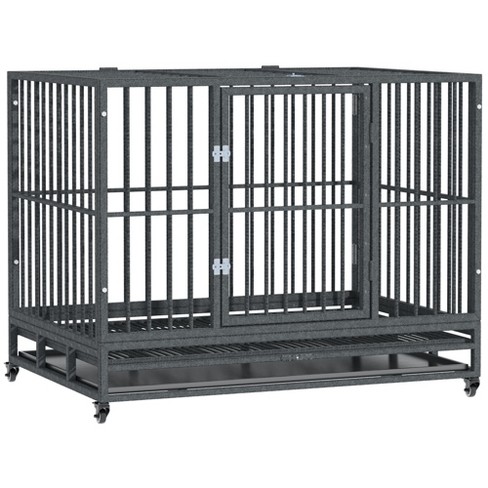 Pawhut heavy duty steel dog outlet crate