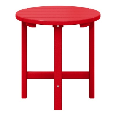 WestinTrends All-Weather Outdoor Patio Round Poly Adirondack Side Table