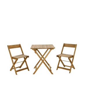 Linon Home Decor 3 pc Brown Wood Bistro Set - 1 of 1