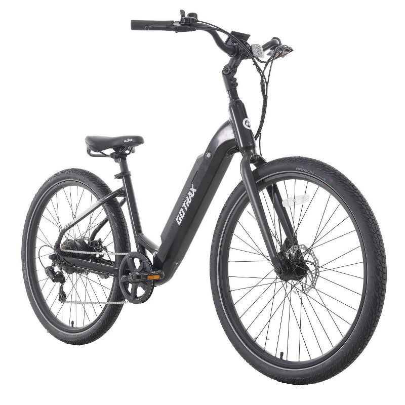 GOTRAX Adult ET10 27.5&#34; Step Through Electric Hybrid Bike - Black, 2 of 5