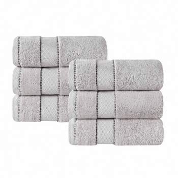 Cotton Heavyweight Ultra-Plush Luxury Hand Towel Set of 6 by Blue Nile Mills