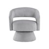 Corduroy Upholstered Swivel Accent Chair with Plush Seating, Attached Cushions, Foam Padding, Solid Wood Frame and 360-Degree Swivel - 2 of 4