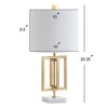 JONATHAN Y 20.25" Metal/Marble Anya Table Lamp (Includes LED Light Bulb) Gold : Silk Cord and Brass Finial, Luxurious, Modern Design - 4 of 4