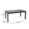 Manila Wooden Modern Beach for outdoor Garden dining table-Christopher Knight Home - 2 of 4