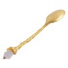 Unique Bargains Stainless Steel Flower Pattern Mini Dessert Coffee Tea Spoon Gold Tone 1 Pc - 3 of 3