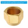 Unique Bargains Brass HVAC Leak Prevention 45 Degree SAE Flare Tube Fitting Hex Seal Cap - 4 of 4
