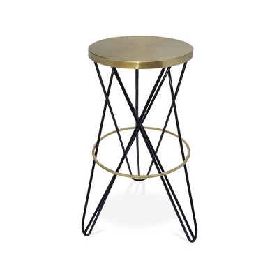 Meridian Furniture,Mercury Black Iron Bar Stool