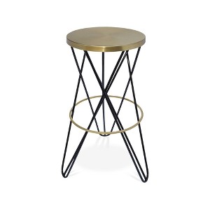 Meridian Furniture,Mercury Black Iron Bar Stool - 1 of 4