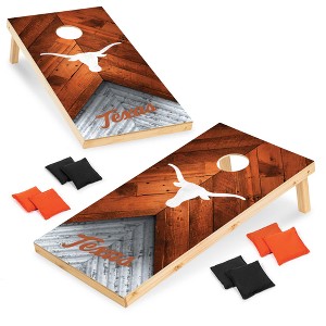 NCAA Texas Longhorns 2'x4' Wood Cornhole Set - 1 of 4