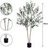 Artificial Olive Tree, Fake Olive Tree, Tall Fake Potted Olive Tree, Natural Wood Trunk, Indoor Decor - 2 of 4