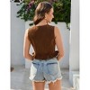 Women's Vintage Corset Vest Cute Ruffled Bustier Top with Metal Buttons Retro Boned Bodice for Casual Style - 4 of 4