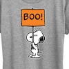 Women's - Peanuts - Snoopy Boo Sign Short Sleeve Graphic T-Shirt - 2 of 4