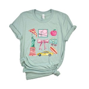 Simply Sage Market Women's Coquette New York Collage Short Sleeve Graphic Tee - 1 of 3