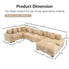 Aukfa Oversized Cloud Modular Corduroy Sofa Sectional with Ottoman - Reversible Deep Seat Couch for Living Room - 4 of 4