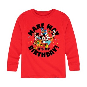 Boys' - Disney - Make Way It's My Birthday Long Sleeve Graphic T-Shirt - 1 of 4