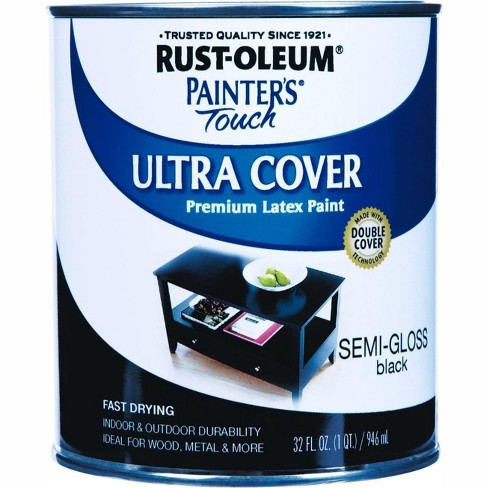 Rust-oleum Painters Touch Ultra Cover Semi-gloss Black Water-based ...