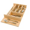 Rev-A-Shelf Natural Maple Right Size Utensil Insert Home Storage Kitchen Organizer 7 Compartment Drawer Accessory - 2 of 4