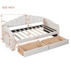 NicBex Twin Size Daybed with Storage Day Bed Frame Twin with Unique Headboard, 2 Drawers, Storage Pockets and USB Charging for Apartment - 2 of 4