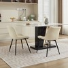 XINGHANZHENXUAN Black 2 Pcs Mid-Century Modern Dining Chairs, Breathable PU Fabric, 2-Inch Cushion, Sturdy Legs & Quick Assembly - 2 of 4