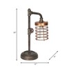 Sagebrook Home Industrial Style Metal Pipe Table Lamp, Bulb Included, Battery Operated, Black and Copper, 17.75"H - 3 of 4