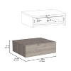NicBex 15.7 inch Wide Floating Nightstand with 1 Drawer,Modern Wall-Mounted Side Table with Free  Handle Design,Bedside Table for Bedroom,Living Room - 3 of 4