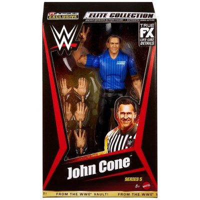 WWE From the Vault Ringside Exclusive Series 5 Variant Blue Shirt Referee John Cone Action Figure