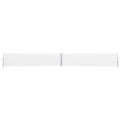 vidaXL Patio Retractable Side Awning 66.9 in.x472.4 in. Cream