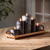8" Vance Kitira Distressed Black Pillar Candle - 4 of 4