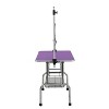 APRILSOUL 36"Folding Dog Grooming Table, Stainless Steel Frame, Rubber Mat, Adjustable Arm & Clamps ,For Dogs & Cats - 3 of 4