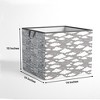 Bacati - Clouds in the City White/Gray Storage Box Large - 3 of 4