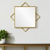HomeRoots 24" Gold Metal Geo Square Accent Mirror - 2 of 4