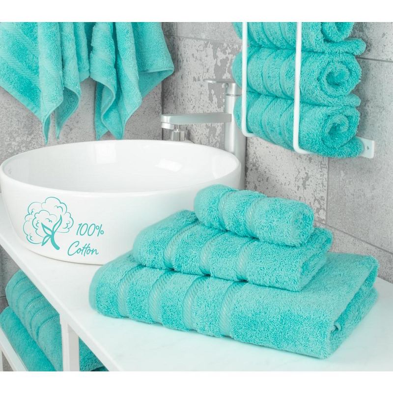 American Soft Linen 3 Piece Towel Set, 100% Cotton Bath Towels for Bathroom, 2 of 10