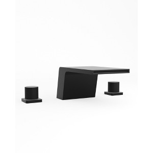 YAWWALK 2-Handle Waterfall Bathtub Faucet - Modern Deck-Mount Design - 1 of 1