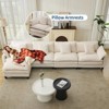 Sectional Sofa, Corduroy Cloud Couch with Movable Ottoman & Throw Pillows,  L/U-Shaped Sofa, for Living Rooms, Offices, Bedroom, Apartment - 3 of 4