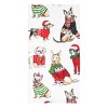 C&F Home Christmas Dogs in Sweaters & Santa Claus Hats Pattern Cotton Dishtowel - 3 of 4