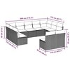 vidaXL Garden Sofa Set Brown, Cream - 3 of 4