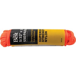 Do it Best  550 5/32 In. x 50 Ft. Orange Nylon Paracord 703124 - 1 of 2